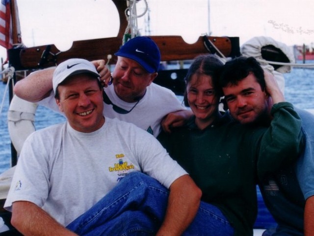 Rafting Warren, Geraint, Hilary, Bryn on Arctracer After White Water Rafting